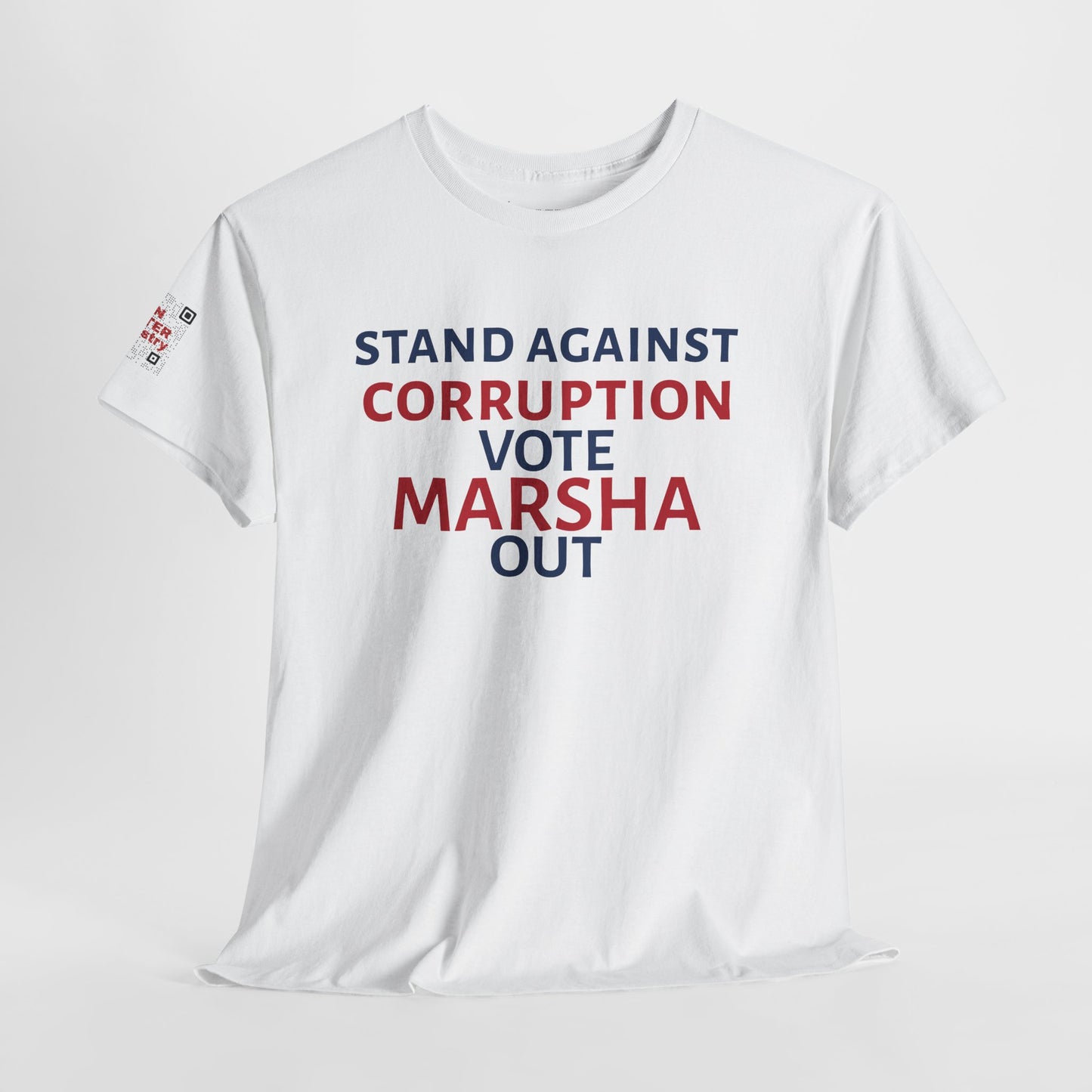 "Stand Against Corruption, Vote Marsha Out" Anti-Marsha Blackburn T-Shirt | TN 2026