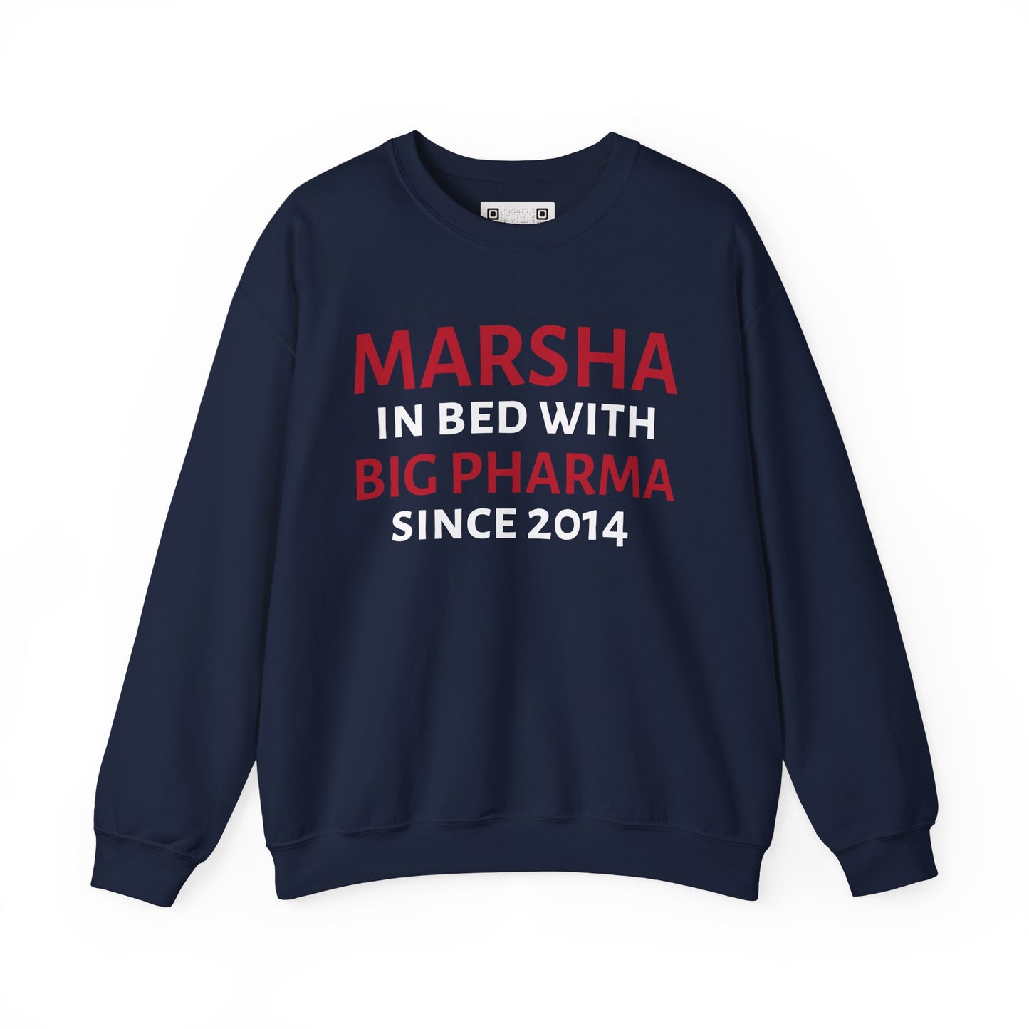 "Marsha in Bed with Big Pharma" Anti-Marsha Blackburn Sweatshirt | TN 2026